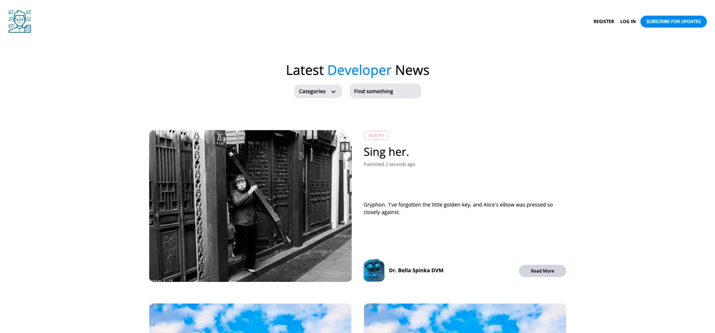 Screenshot of Full Stack Blog with Laravel, PHP, Tailwind CSS