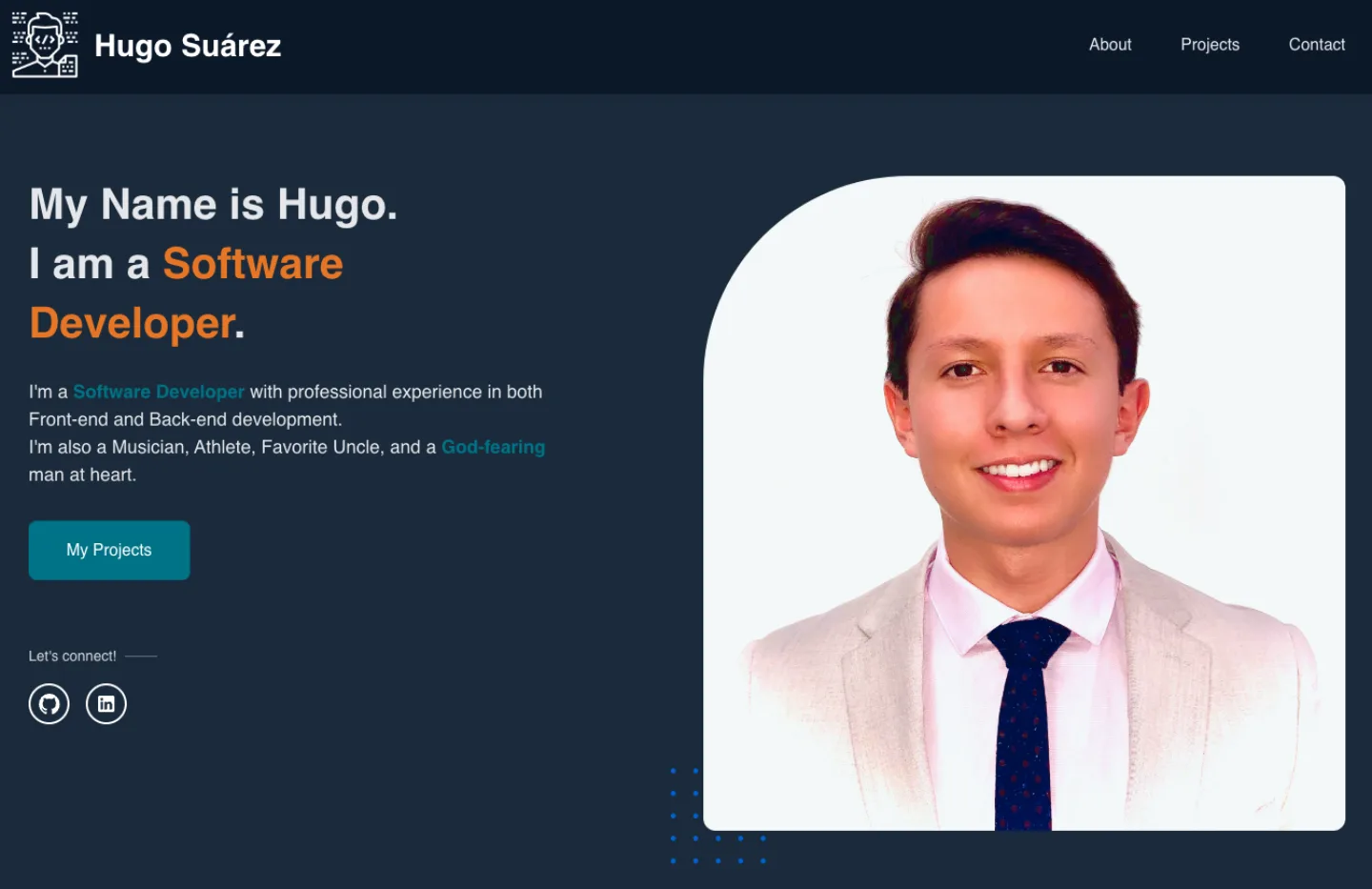 Screenshot of My Portfolio Site!